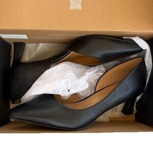 Naturalizer Dalary New In Box Black Leather Heels Pumps D’orsay Women’s Size 10